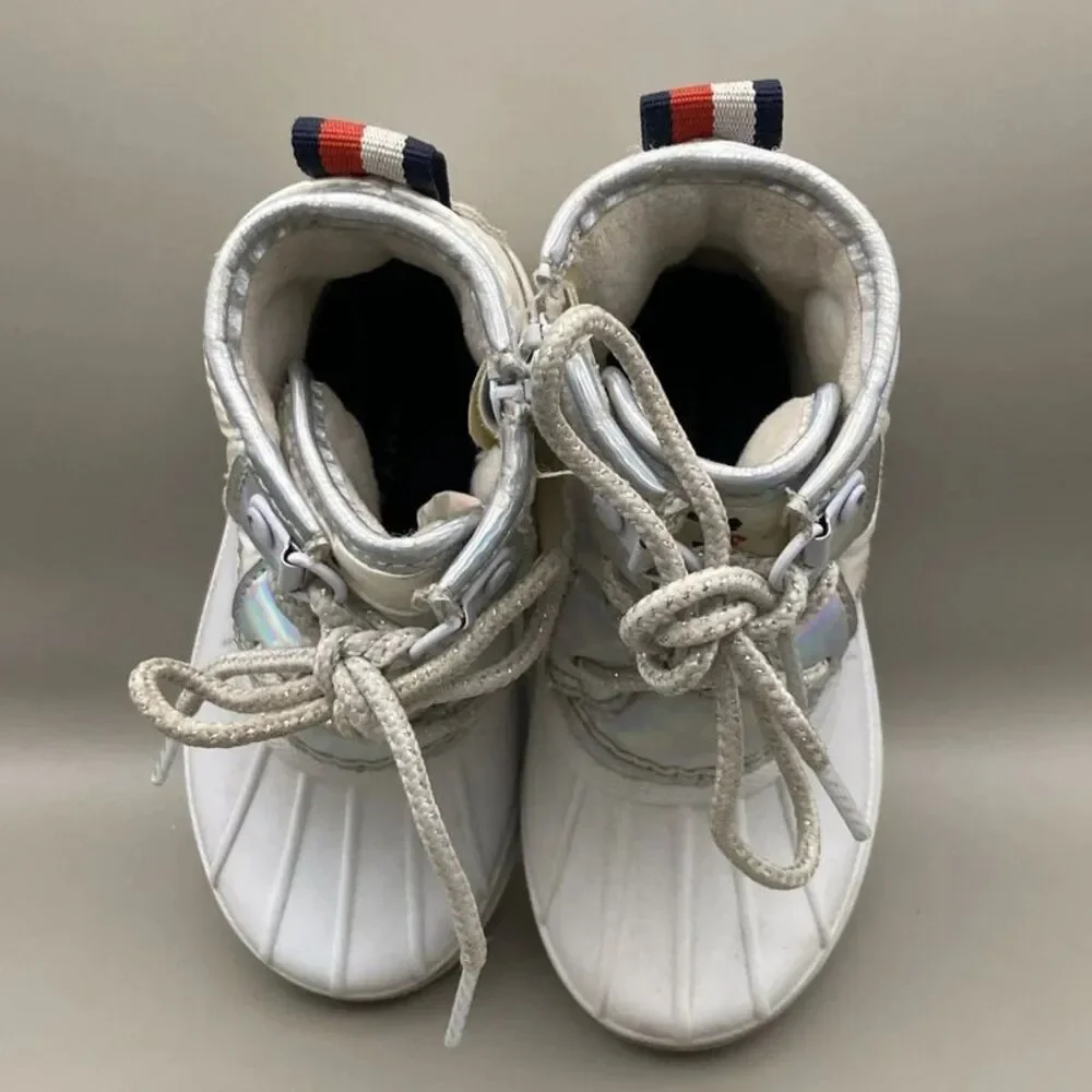 Tommy Hilfiger Girls White Danni Duck Rain/Snow Boot Shoes Sz 8